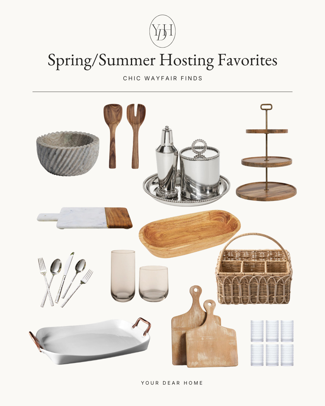 #AD #WayfairPartner #Wayfair
@Wayfair 
If you’re hosting this spring or summer, these are the kinds of pieces that instantly make everything feel more elevated and thoughtful 🤍 Warm woods, woven textures, marble accents and chic serving pieces always create that relaxed but designer-inspired hosting setup. These are SUCH good finds for entertaining season.

#LTKSeasonal #LTKHome