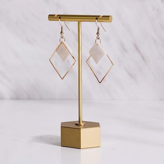 GemeShou Gold Metal Earring T Bar Stand Retail Display Holders for Show, Jewelry Online Stores Ph... | Amazon (US)