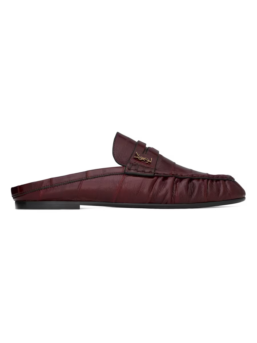 Women's Le Loafers Mules in Eel - Deep Bordeaux - Size 7 | Saks Fifth Avenue