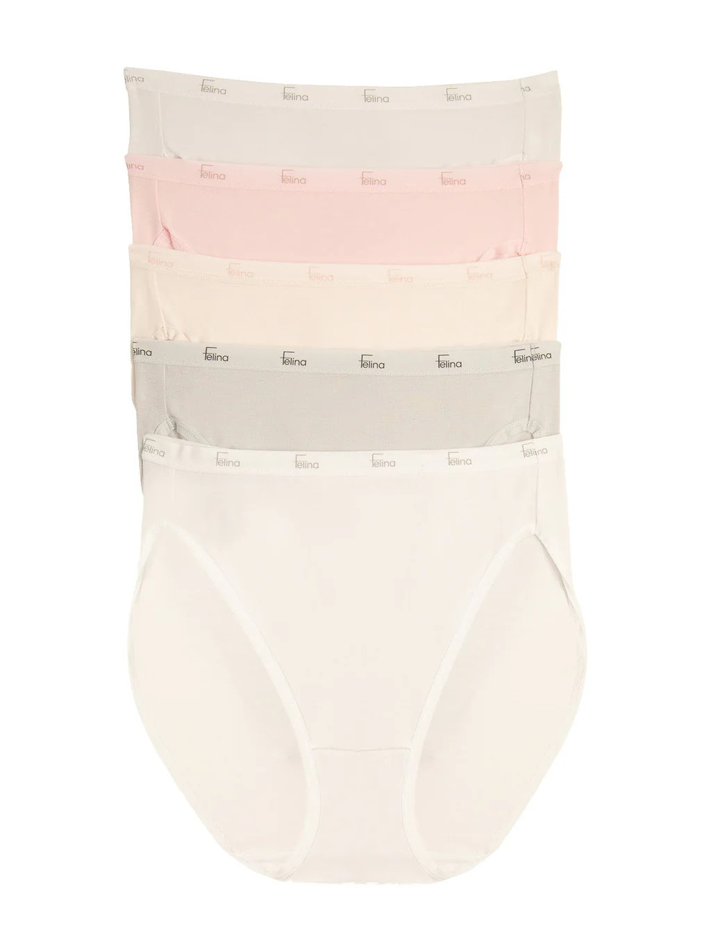 Signature Cotton Hi-Cut 5-Pack | Felina Intimates