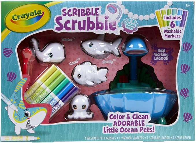 Crayola Scribble Scrubbie Pets Lagoon Playset, Toys for Boys & Girls, Gifts for Kids, Ages 3, 4, ... | Amazon (US)