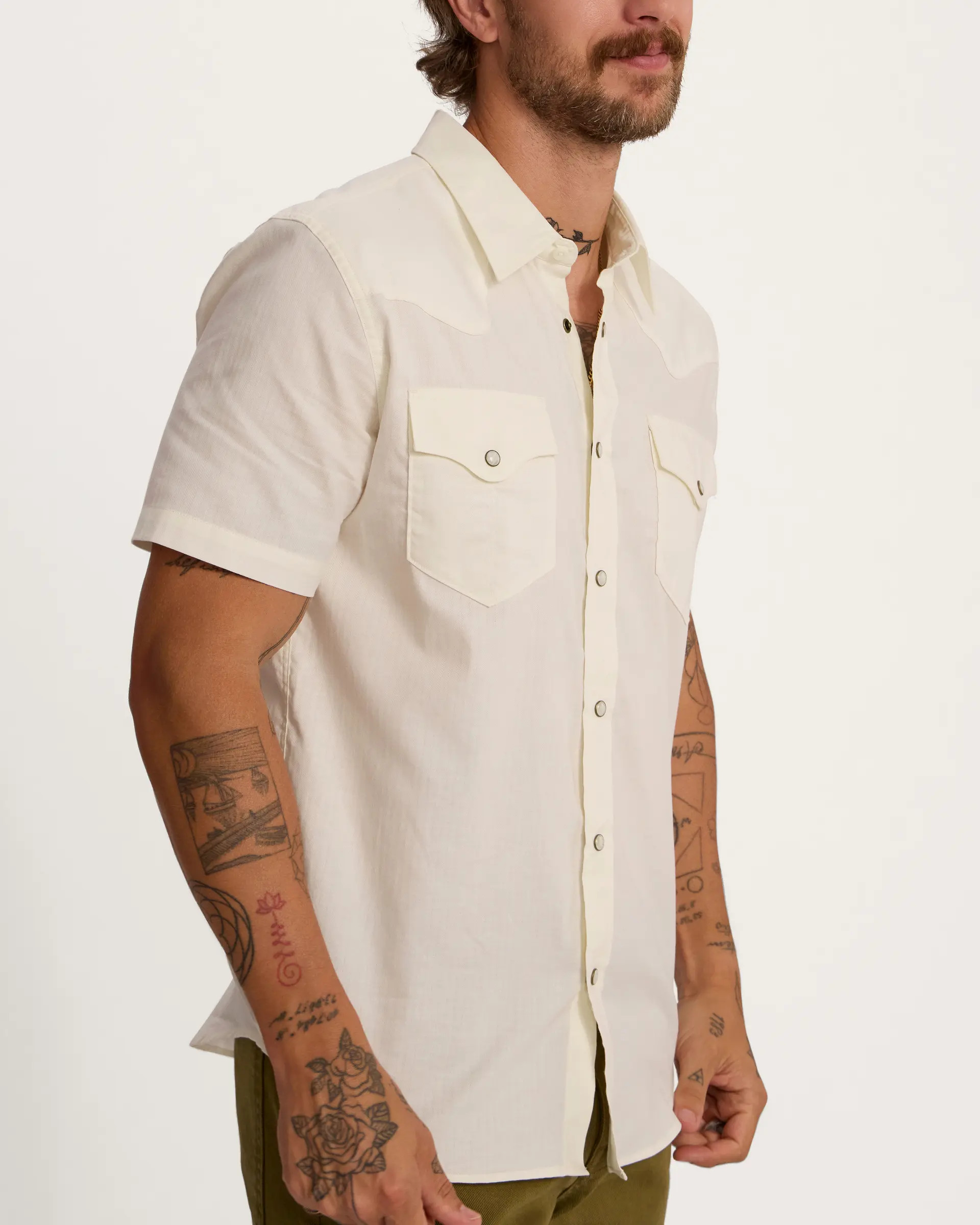 Men's Cotton Short Sleeve Pearl Snap | Tecovas