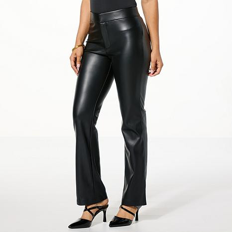 "As Is" Colleen Lopez Faux Leather Bootcut Pant | HSN