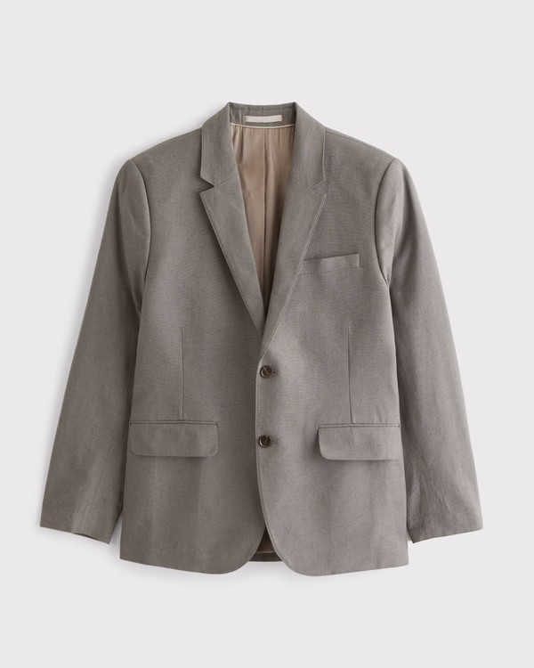 The A&F Collins Slim Linen-Blend Blazer | Abercrombie & Fitch (US)