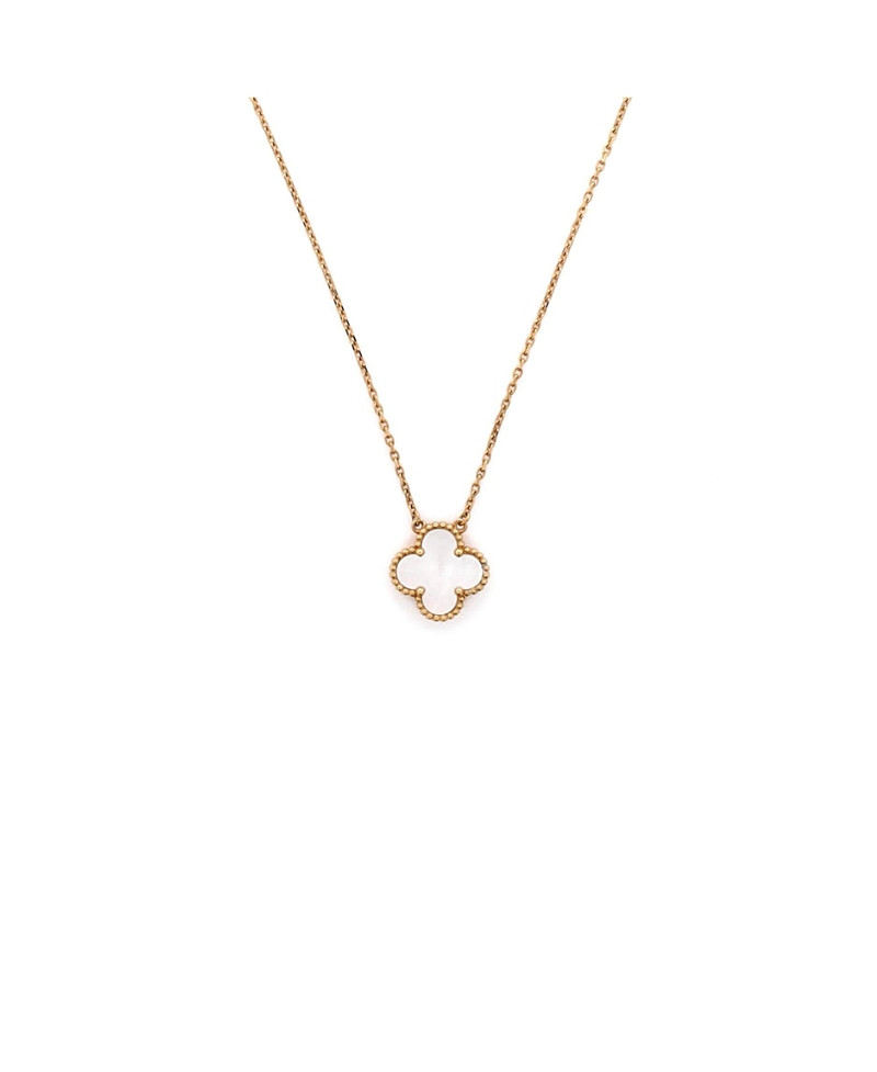 Pre-Owned Van Cleef & Arpels Vintage Alhambra Pendant Necklace 18K Gold and Mother of Pearl, 14.5 - 16.25 | Bloomingdale's (US)