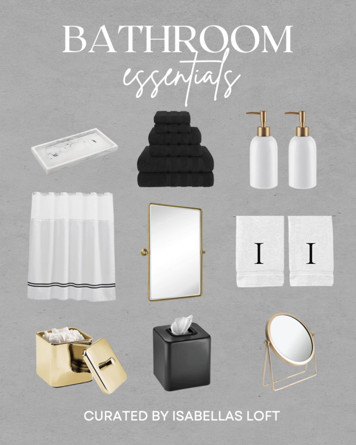 Bathroom essentials 

Amazon finds, Amazon home, Media Console, Living Home Furniture, Bedroom Furniture, stand, cane bed, cane furniture, floor mirror, arched mirror, cabinet, home decor, modern decor, mid century modern, kitchen pendant lighting, unique lighting, Console Table, Restoration Hardware Inspired, ceiling lighting, black light, brass decor, black furniture, modern glam, entryway, living room, kitchen, bar stools, throw pillows, wall decor, accent chair, dining room, home decor, rug, coffee table 

#LTKsalealert #LTKhome #LTKstyletip