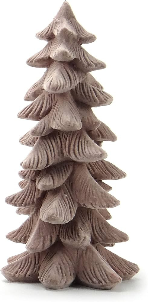 StoneHouse Red Flocking Resin Desktop Christmas Tree Decoration | Amazon (US)