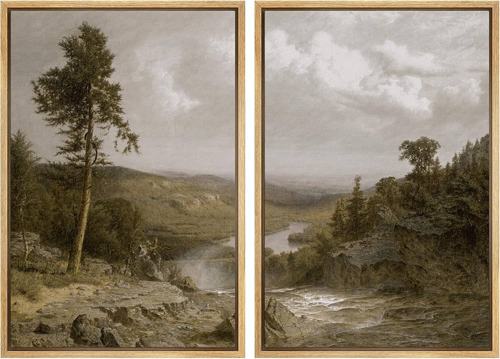 MUDECOR Framed Canvas Print Wall Art Lone Pine Overlooking The Valley Classic Nature Scenery Natu... | Amazon (US)