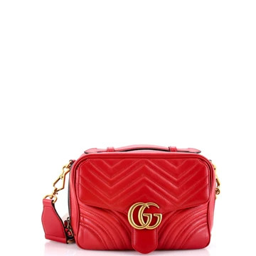 GG Marmont Zip Around Camera Bag Matelasse Leather Small | Rebag