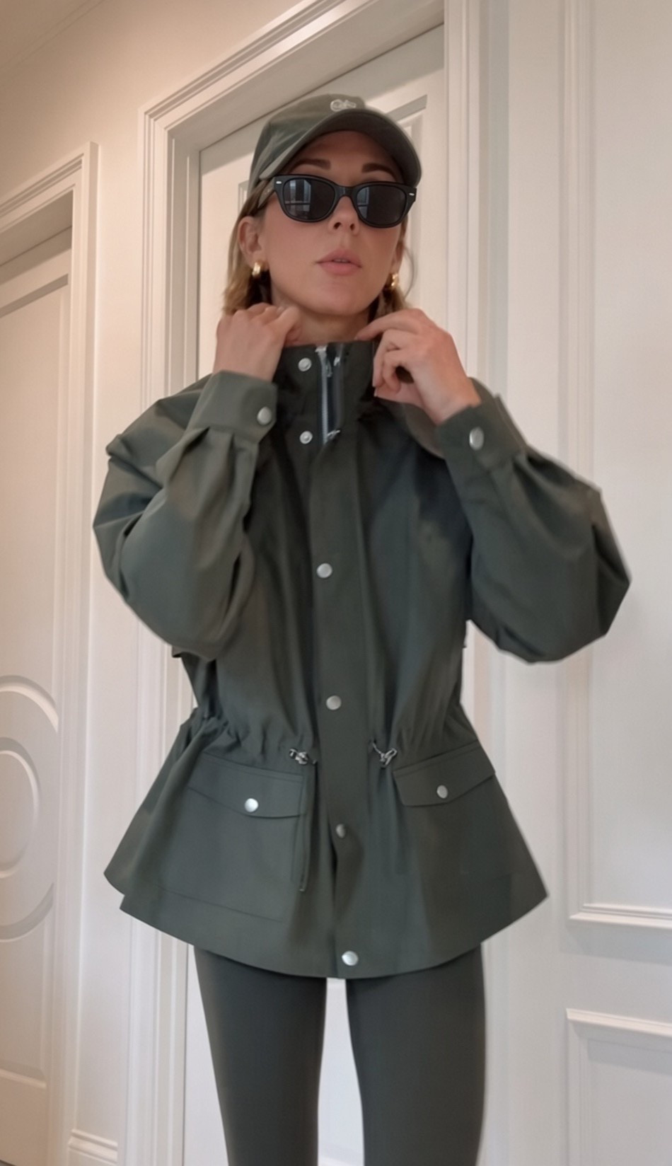 This Walmart jacket is such a good find! The cinched waist and olive color make it look far more expensive than it is. Perfect for rainy days, travel, or an easy casual look. 💚

#LTKOver40 #LTKU #LTKActive