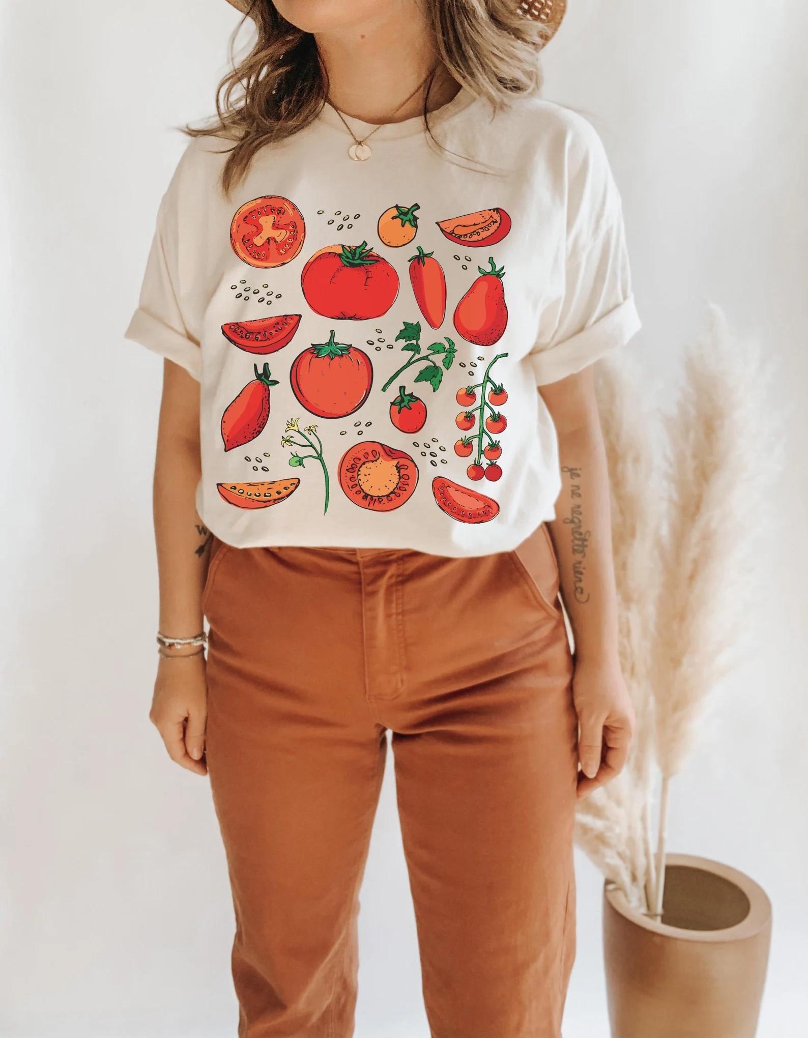 Tomato Shirt Fruit Shirt Botanical Shirt Cottagecore Clothing Vegan Shirt Garden T Shirt Vegetabl... | Etsy (US)