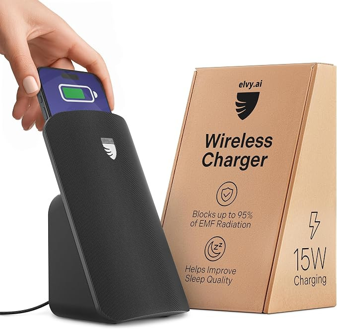 Elvy Advanced EMF Blocker Qi Wireless Charger: Sleep Aid Device with EMF Protection, Fast and Qi-... | Amazon (UK)