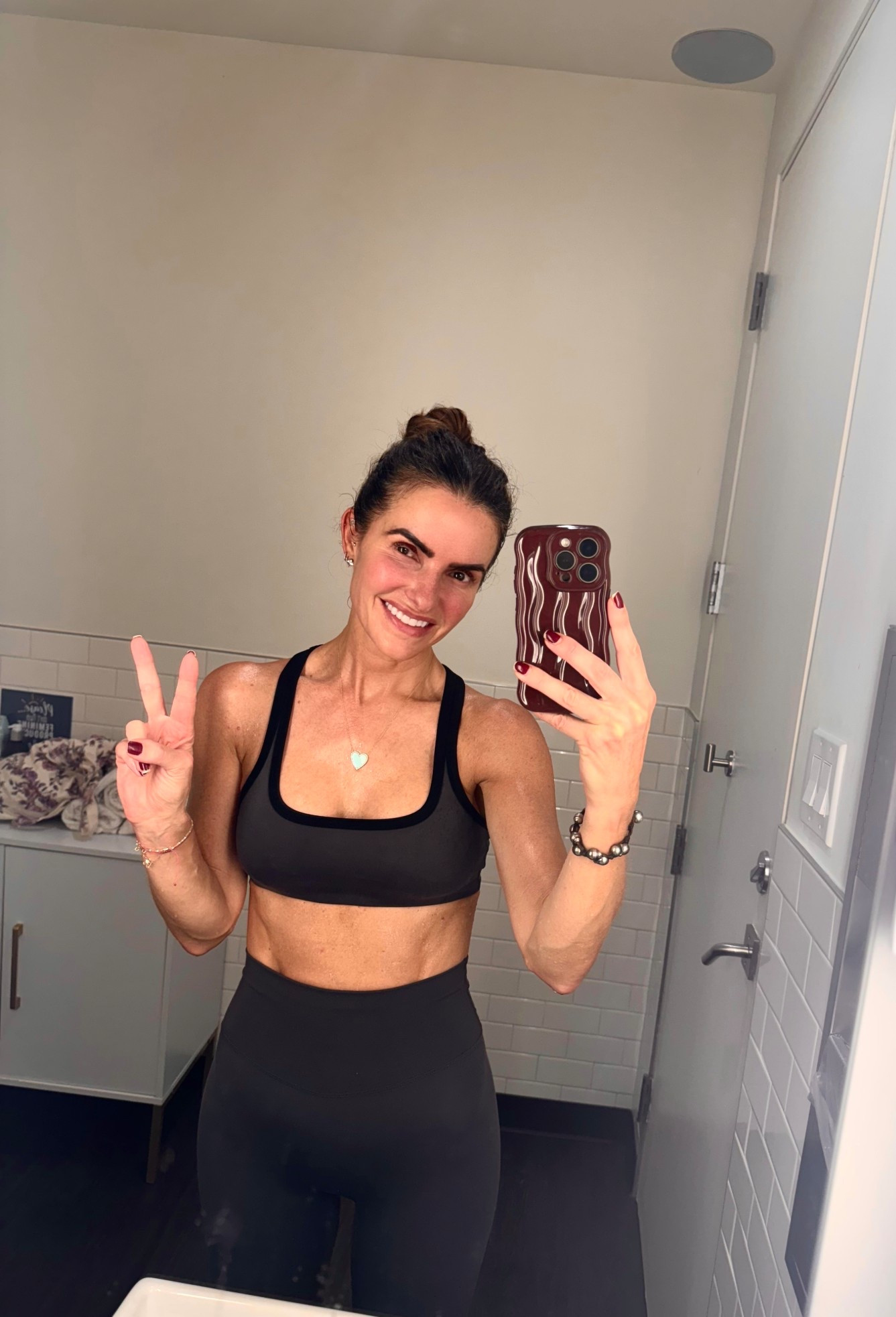 nothing like a 100 degree workout to kick off my fav weekend of the year 🤘🏾🤘🏾 at @shinehotpilates w our fav @adamschwarzlose 

& day made when he said “good job tiffany” during the hardest part of class ;) 

sets runs tts i wear a small top & x-small bottoms (i like my bottoms fitted) 

i’ll also link my go-to long sleeved cover up tops, sneakers & all wkout essentials too! 
#LTKFitness 

#LTKActive #LTKStyleTip #LTKShoeCrush