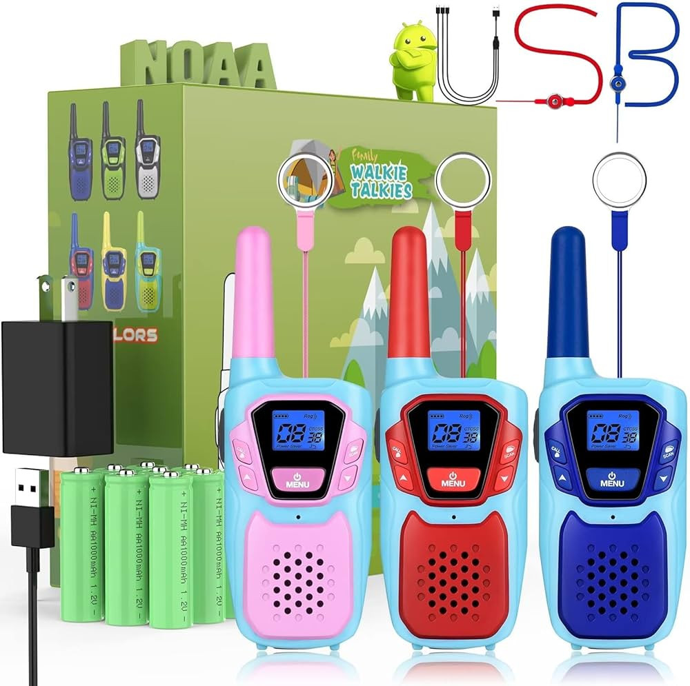 Walkie Talkies - Long Distance Walkie Talkies 3 Pack Walkie-Talkies for Kids Girls Boys Walkie Ta... | Amazon (US)