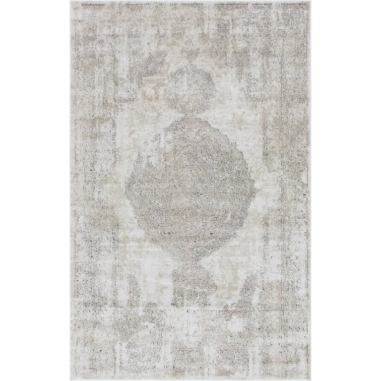Rugs.com Oregon Collection Rug – 5' x 8' Ivory Low-Pile Rug Perfect For Living Rooms, Large Din... | Walmart (US)