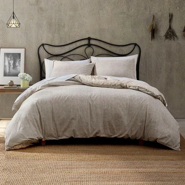 Brielle Home Callan Cotton Comforter Set - Oatmeal - Twin | Bed Bath & Beyond