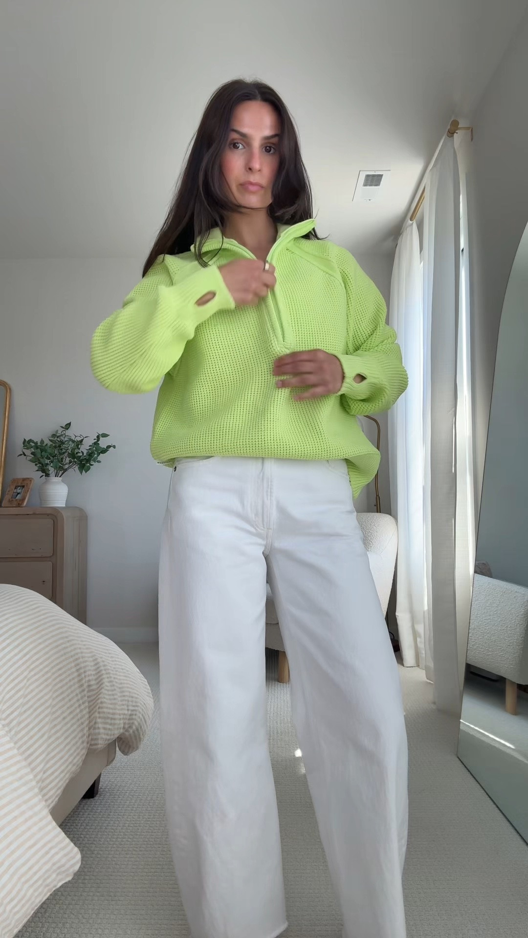 wearing size S in quarter zip!