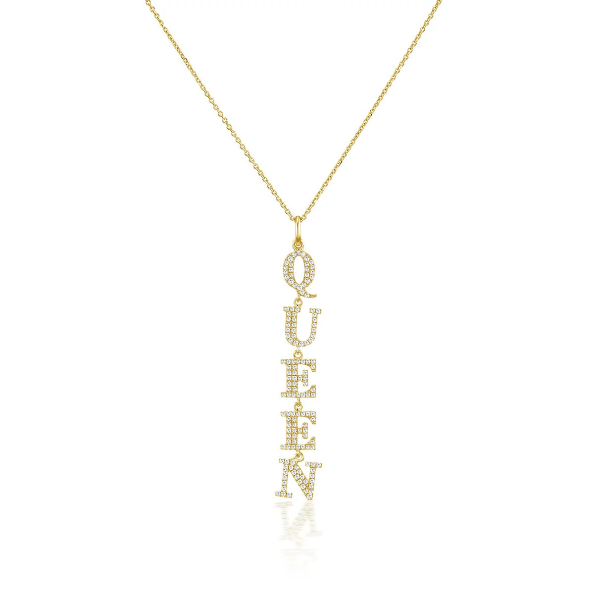 "QUEEN" Pendant in 10K Gold 1/3 CT. T.W. | Serena Williams Jewelry
