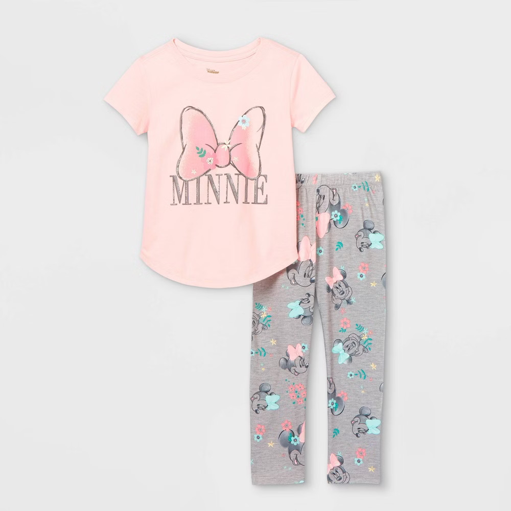 Toddler Girls' Minnie Mouse Short Sleeve Top and Bottom Set - | Target