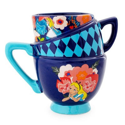 Silver Buffalo Disney Alice in Wonderland Stacked Teacups Sculpted Ceramic Mug | Holds 20 Ounce | Target