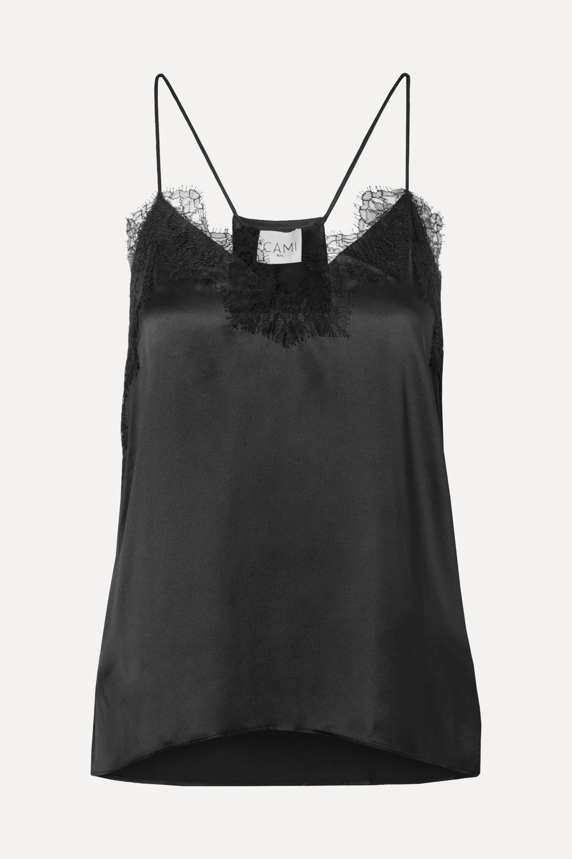 The Racer lace-trimmed silk-charmeuse camisole | NET-A-PORTER (US)