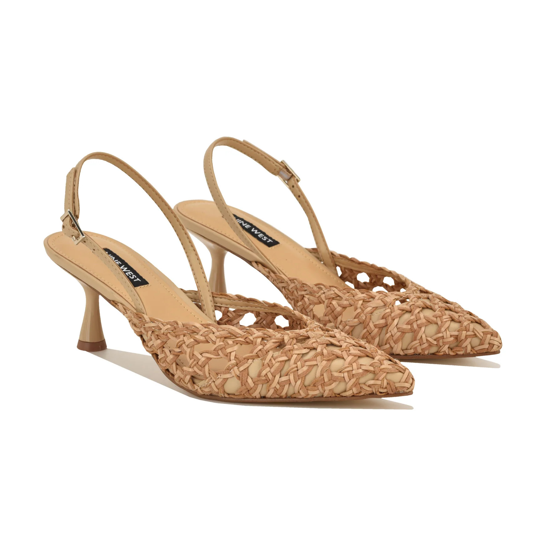 Women's Randela Woven Slingback Pumps - Natural | Nine West | Nine West (US)