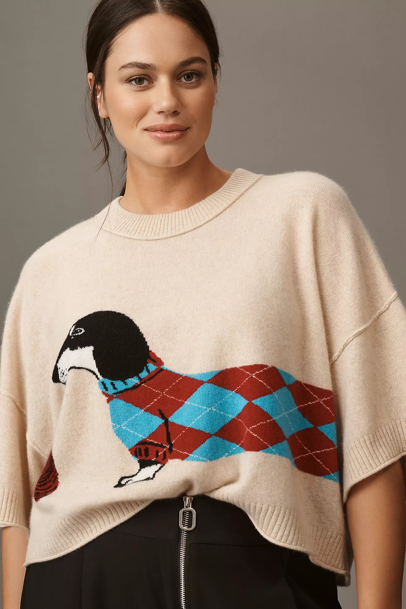 The Goldie Crew-Neck Cashmere Sweater | Anthropologie (US)