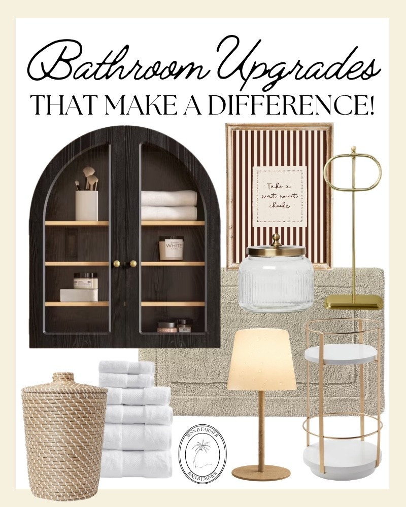 I love these bathroom essentials to upgrade your bathroom. You never know how different a space can look with these upgrades!


Bathroom essentials, bathroom decor, storage cabinet, wall art, towel holder, shower lamp, woven trash can, cotton towels

#LTKHome #LTKOver40 #LTKSaleAlert