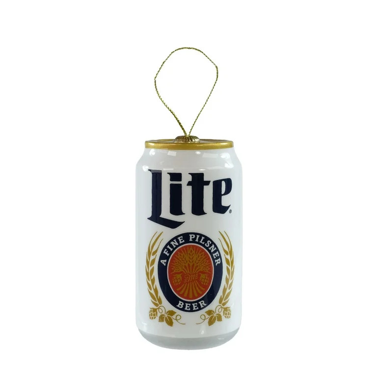 Miller Lite Decoupage Christmas Ornament, White, Plastic, By Ruz | Walmart (US)