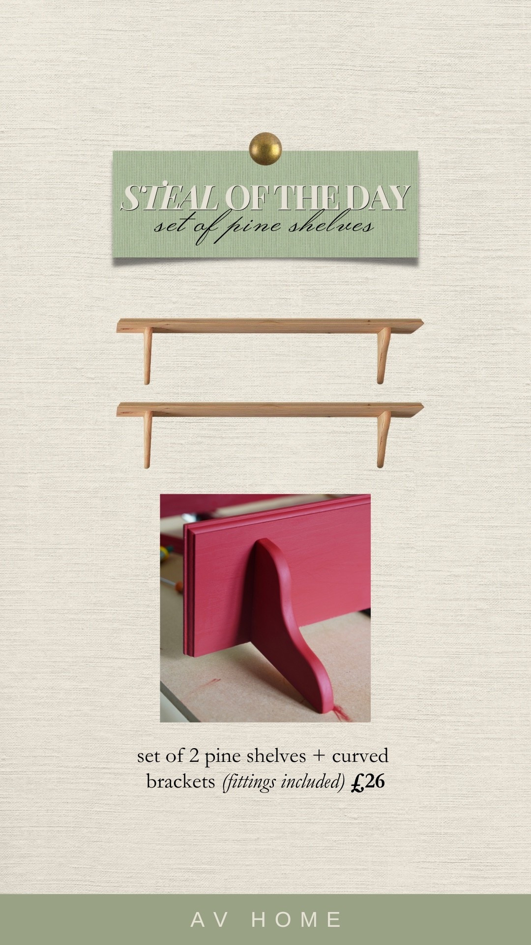 Bargain pine shelves 

#LTKuk #LTKhome