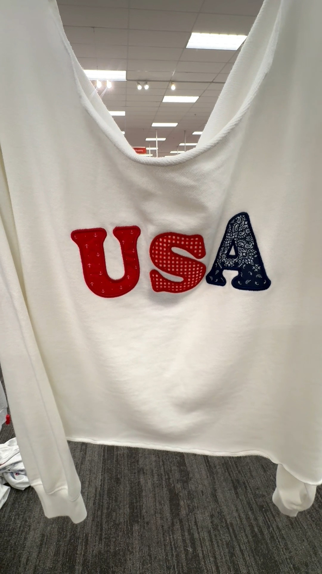 Target One Shoulder Sweatshirt | USA Sweatshirt | 4th of July

#LTKootd #LTKSeasonal