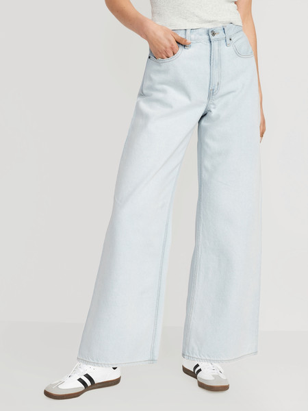 Extra High-Waisted Baggy Wide-Leg Non-Stretch Jeans for Women | Old Navy (US)