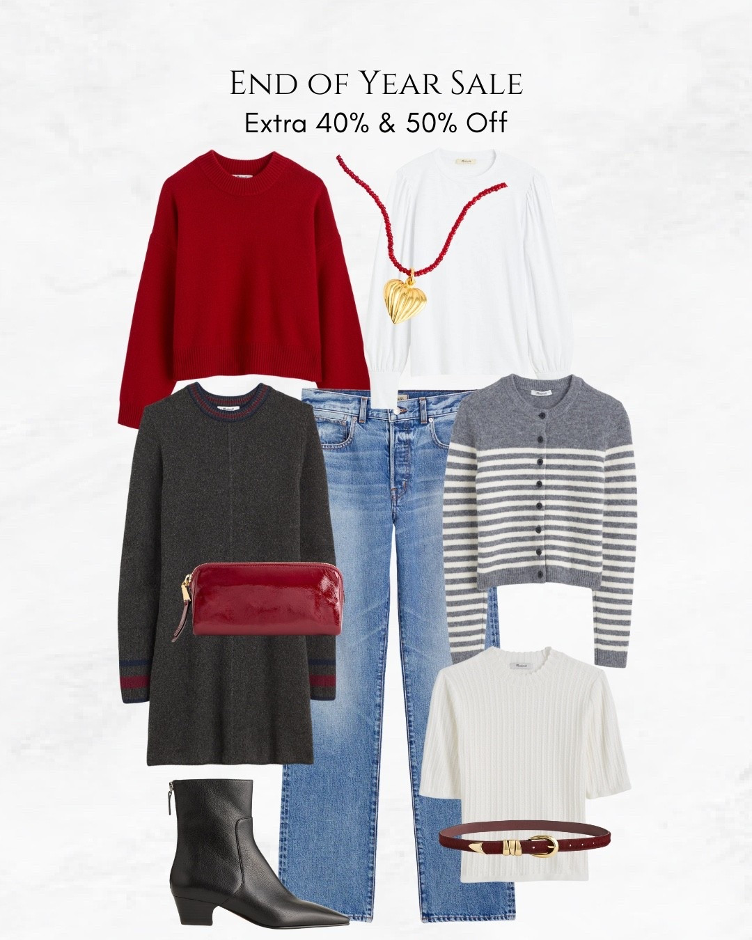 Madewell End Of Year Sale- Extra 40% & 50% off 

Great deals on your favorites! 🤍

#LTKWorkwear #LTKFindsUnder100 #LTKSaleAlert