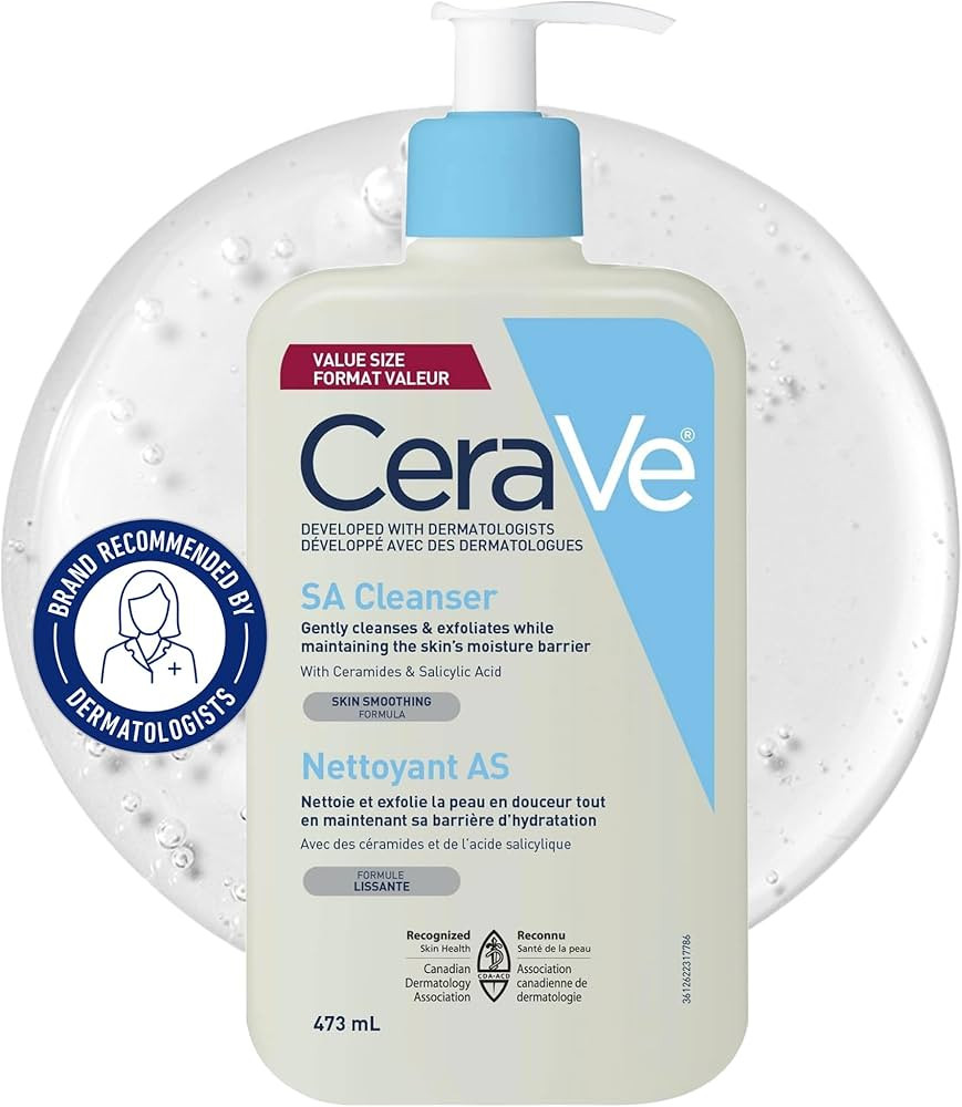 CeraVe Salicylic Acid Cleanser, Renewing Exfoliating Face Wash With Vitamin D for Normal Skin, Fr... | Amazon (CA)