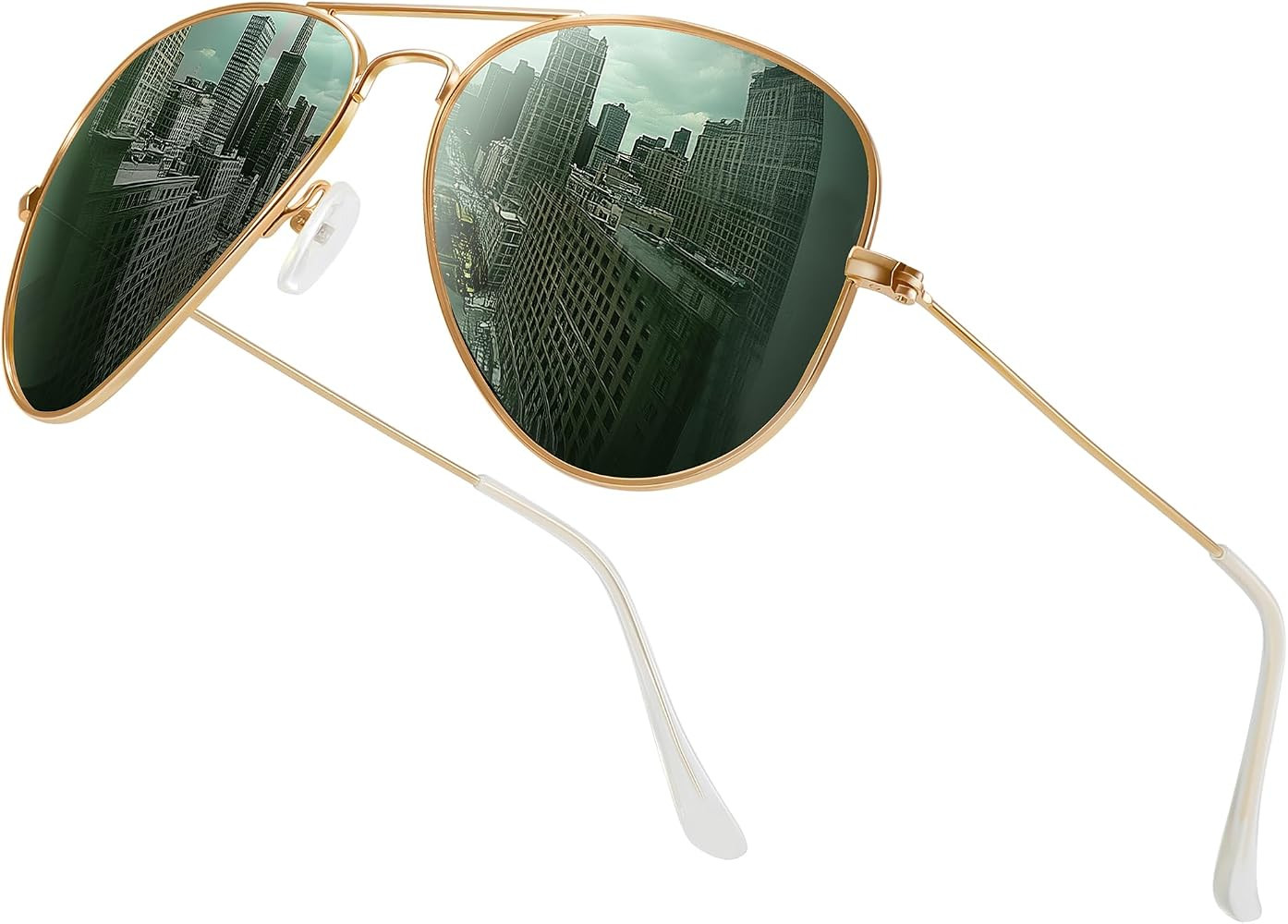 Classic Aviator Sunglasses for Men Womens Polarized UV Protection Driving Sunglasses | Amazon (US)