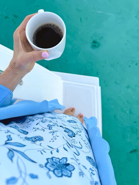 The perfect way to drink my morning coffee… turquoise waters and luxe pajamas. 

Lake pajamas, short set, robe, summer pajamas 

#LTKover40 #LTKstyletip #LTKtravel