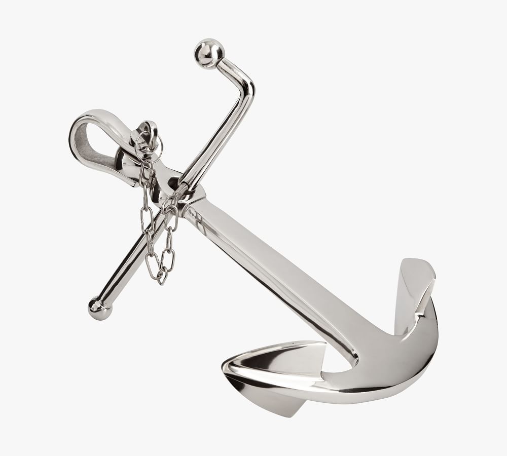Polished Nickel Anchor Sculpture | Pottery Barn (US)