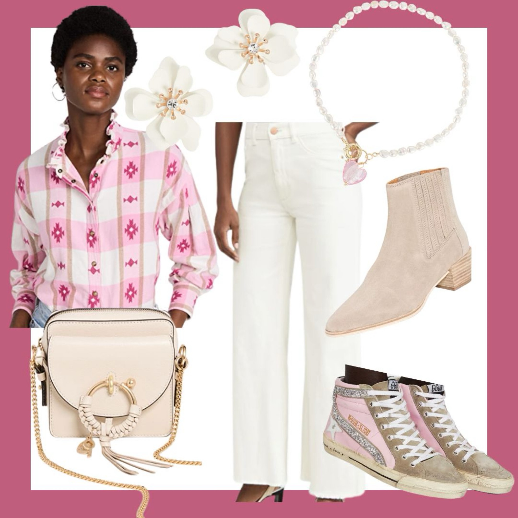 Pretty in prink! This Xirena shirt is giving me Western vibes!!

Fall outfit, summer outfit, spring outfit, western, out west, booties, golden goose, shopbop, intermix, saks, chloe, purse crush, look of the day 

#LTKunder100 #LTKstyletip #LTKSeasonal