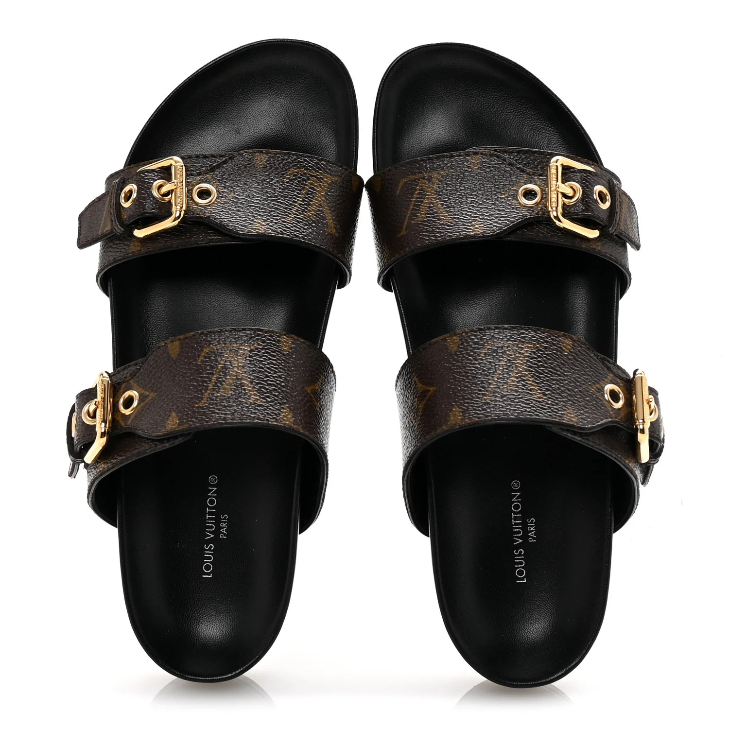 Louis Vuitton Monogram Bom Dia Mule Sandals 35 Black 1751583 | FASHIONPHILE (US)
