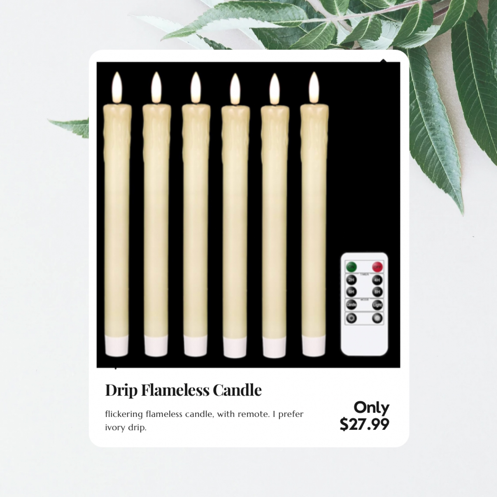 my favorite tapered flameless candles! {would make a good gift also} ❤️

#LTKHoliday #LTKSeasonal #LTKhome