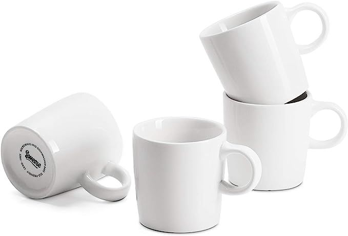 Sweese 409.401 Porcelain Espresso Cups - 3.5 Ounce - Set of 4, White | Amazon (US)