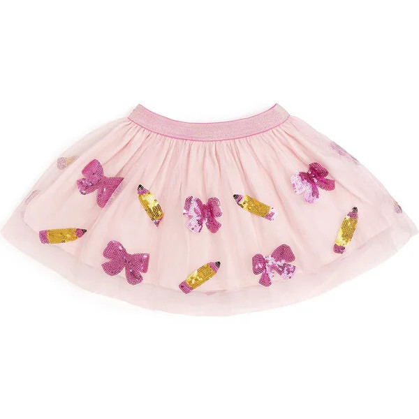 Back to School Cutie Sequin Tutu, Pink | Maisonette