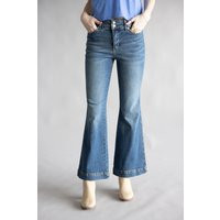 Judy Blue Penny High Rise Tummy Control Petite Flare Jeans for Women | Glik's