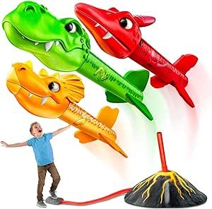 MindSprout Dino Blasters, Rocket Launcher for Kids - Launch up to 100 ft. Birthday Gift, for Boys... | Amazon (US)