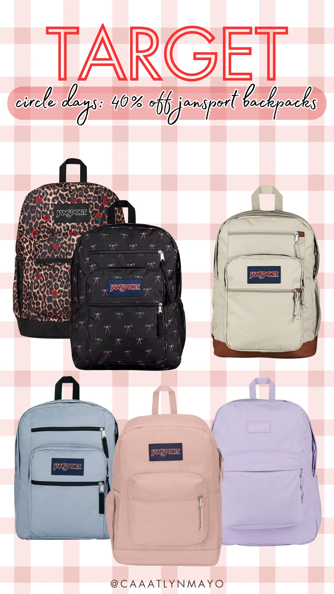 @Target circle Day Deals - 40% off Jansport backpacks! Just in time for back to school!!

#LTKSaleAlert #LTKSeasonal #LTKKids