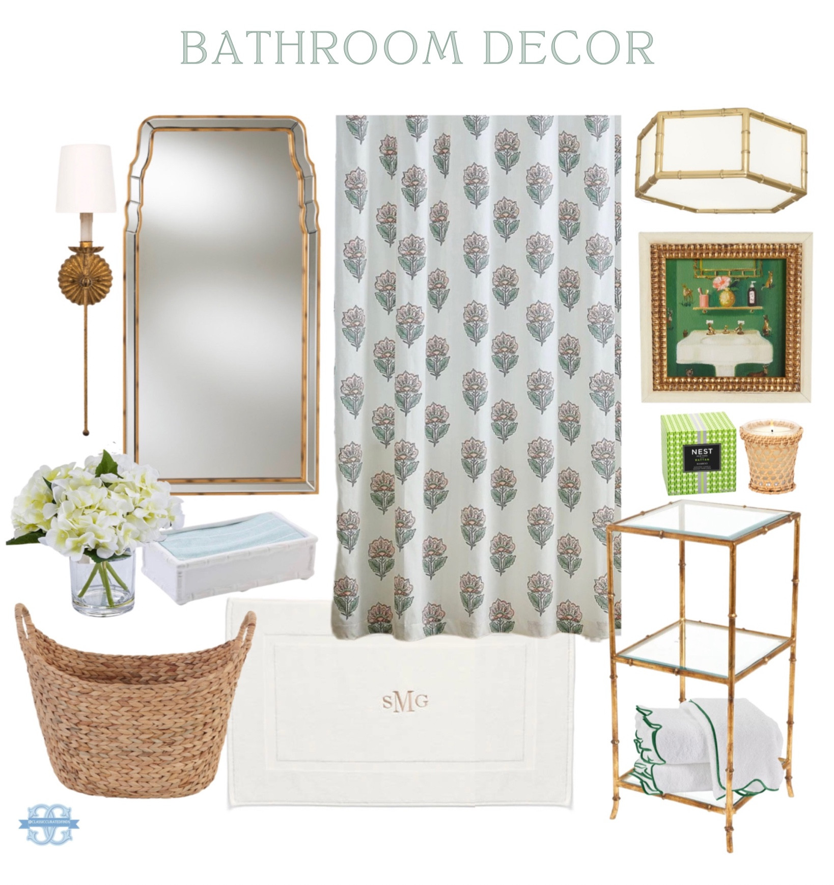 Gold & Green Bathroom Decor💚

Home Decor, Bathroom Inspo, Shower Curtain, Mirror, Sconce, Bath Accessories

#LTKhome