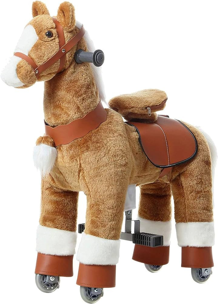 JoJoPooNy Ride on Horse Toy, Kids Ride on Toy for 3-6 Years Old, Premium Riding Horse Plush Anima... | Amazon (US)