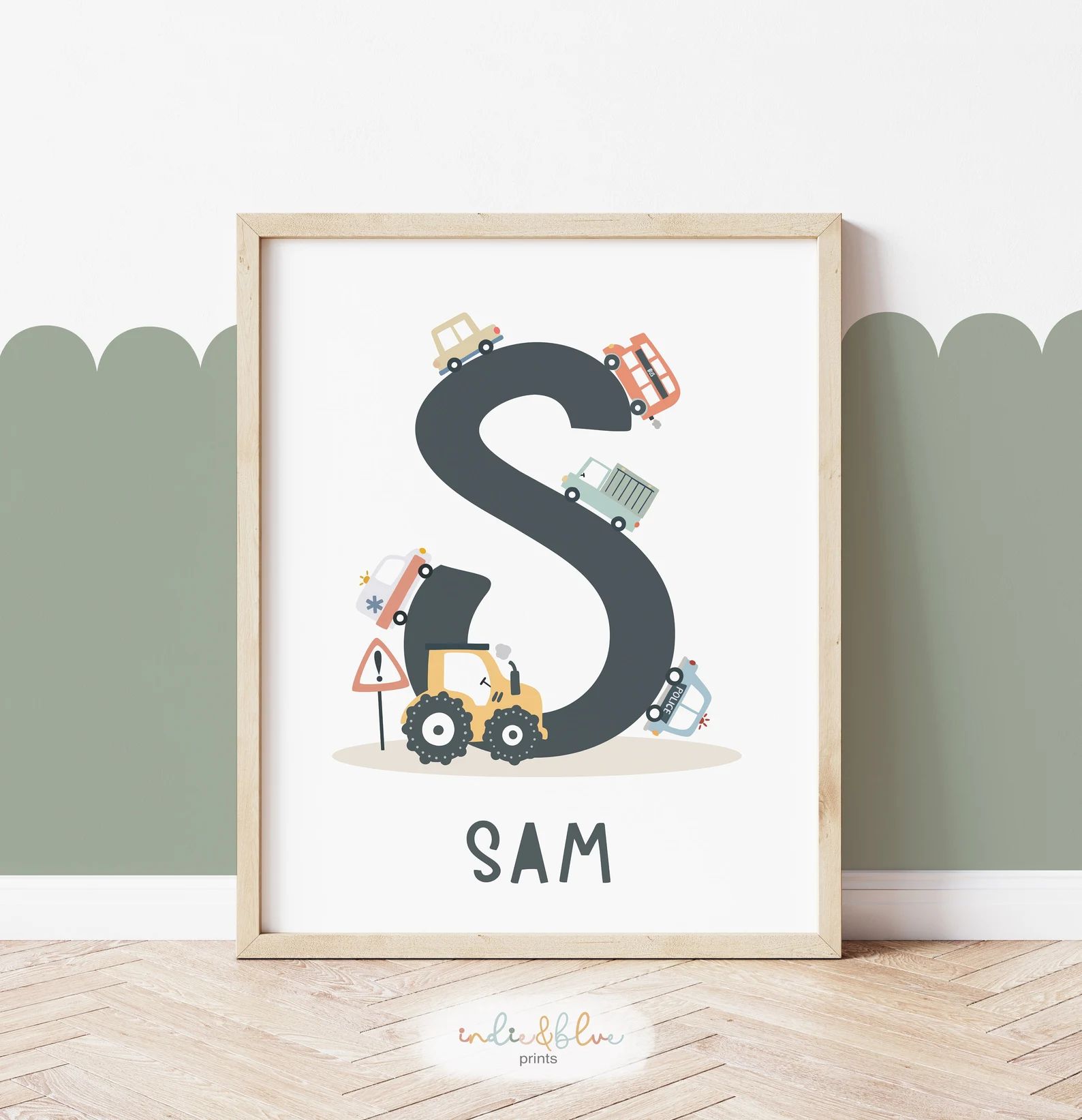 Personalised Set of 3 Transport Posters Vehicle Alphabet and - Etsy | Etsy (US)