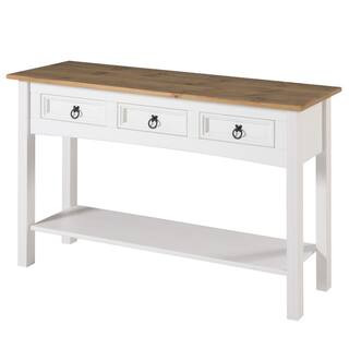 OS Home and Office Furniture Classic Cottage 48 in. Corona Snow Rectangle Shape Solid Wood Top Co... | The Home Depot