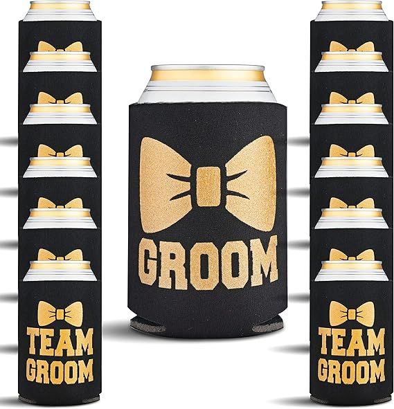 Bachelor Party Supplies for Men - 13 Pack Groomsmen and Groom Can Coolers with Bonus Game - Bache... | Amazon (US)